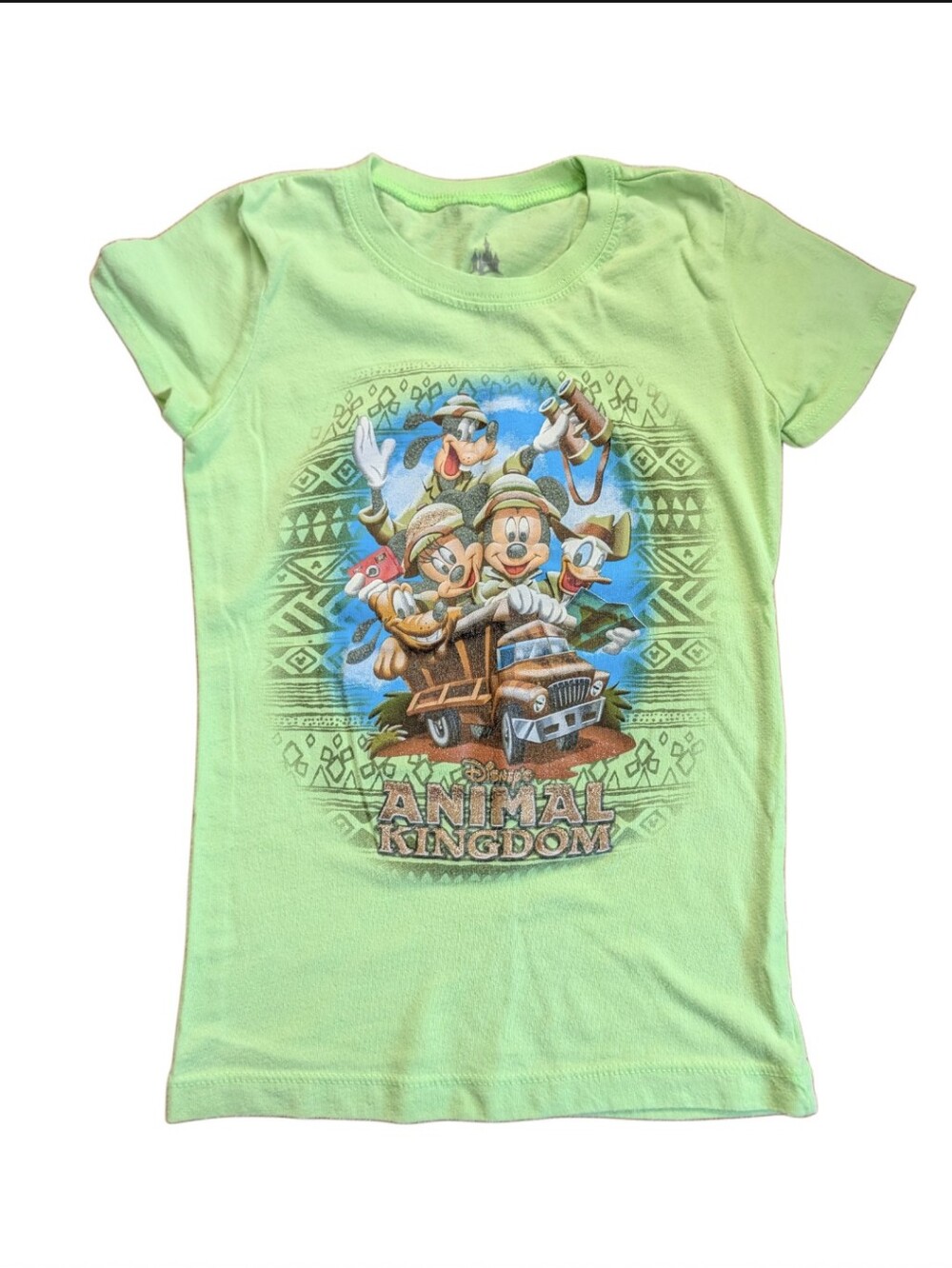Disney Parks Animal Kingdom Authentic Original Mickey Mouse Goofy Logo Tee Shirt